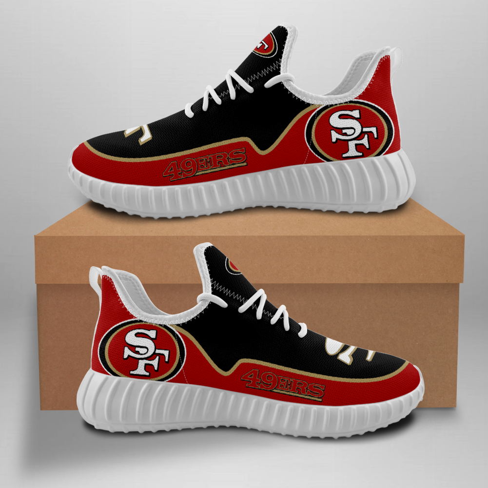 Women's San Francisco 49ers Mesh Knit Sneakers/Shoes 003